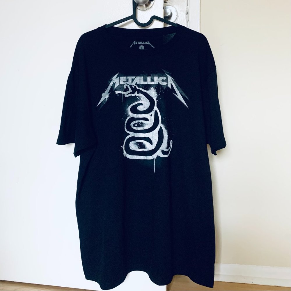 Metallica Black Album T Shirt Size L - Made in Mexico